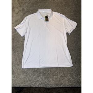 Pinspark Men’s White Polo Shirt‎ XXL NWT Moisture Wicking Golf Athletic